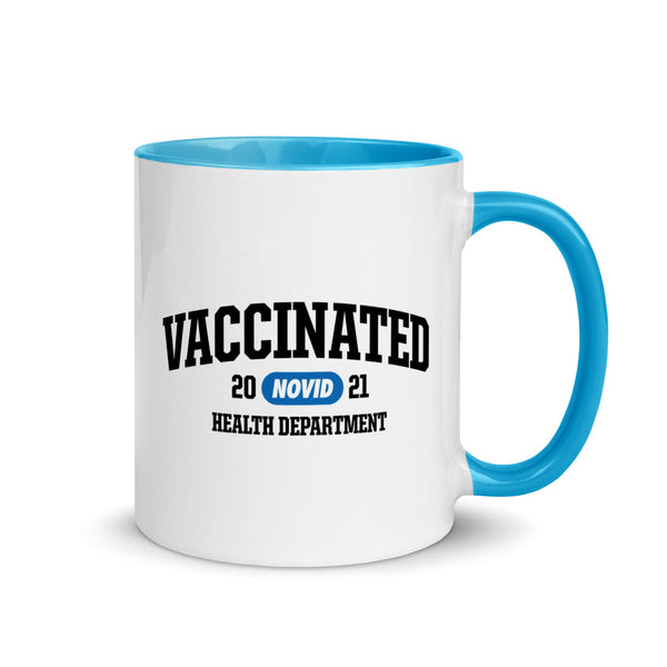 NOVID Vaccinated | Mug with Blue Color Inside - DVNT SHOP
